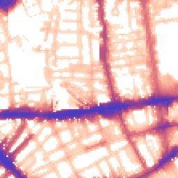 Daytime road noise heatmap for SW7 4RU