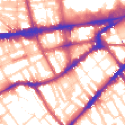 Daytime road noise heatmap for SW7 5AJ