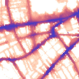 Daytime road noise heatmap for SW7 5LT