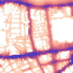 Daytime road noise heatmap for SW7 5NR