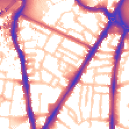 Daytime road noise heatmap for SW8 1AD