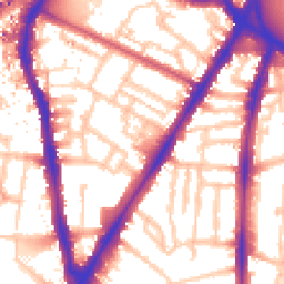 Daytime road noise heatmap for SW8 1AG
