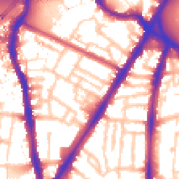 Daytime road noise heatmap for SW8 1AN