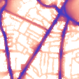 Daytime road noise heatmap for SW8 1AR