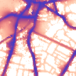 Daytime road noise heatmap for SW8 1AW