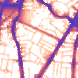 Daytime road noise heatmap for SW8 1AY