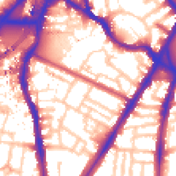 Daytime road noise heatmap for SW8 1AZ