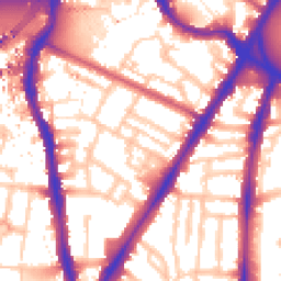 Daytime road noise heatmap for SW8 1BB