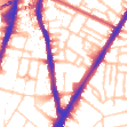 Daytime road noise heatmap for SW8 1BH