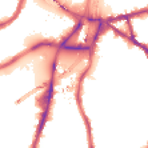 Night-time road noise heatmap for SW8 1BN