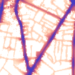 Daytime road noise heatmap for SW8 1BS