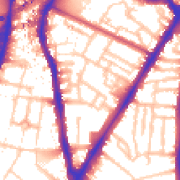 Daytime road noise heatmap for SW8 1DD