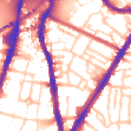 Daytime road noise heatmap for SW8 1DE