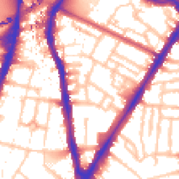 Daytime road noise heatmap for SW8 1DG