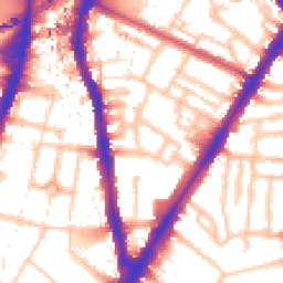 Daytime road noise heatmap for SW8 1DH