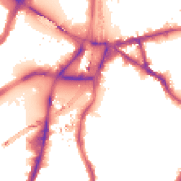 Night-time road noise heatmap for SW8 1DN