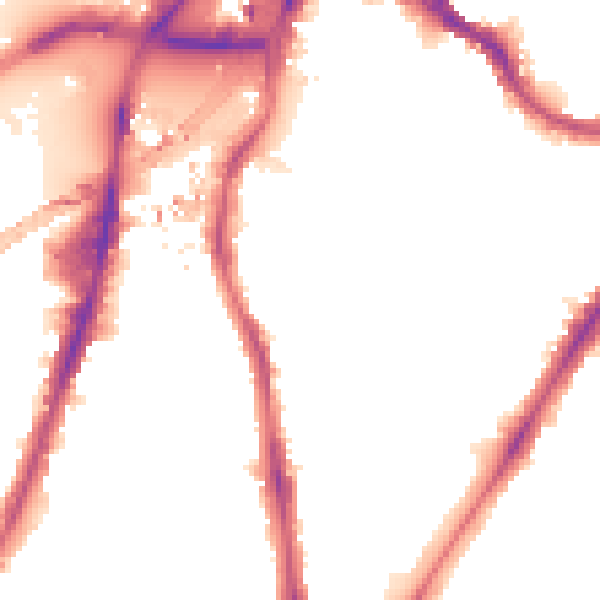 Night-time road noise heatmap for SW8 1EF