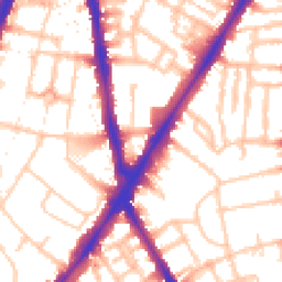 Daytime road noise heatmap for SW8 1GZ