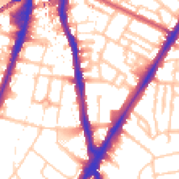 Daytime road noise heatmap for SW8 1HW