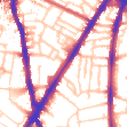 Daytime road noise heatmap for SW8 1HY