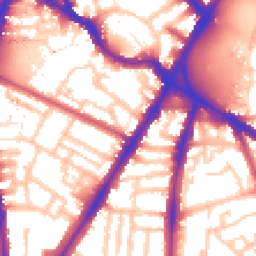 Daytime road noise heatmap for SW8 1PB
