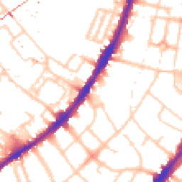 Daytime road noise heatmap for SW8 2BT