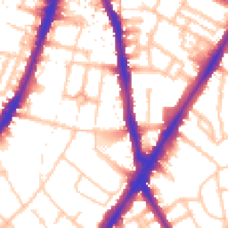 Daytime road noise heatmap for SW8 2DJ