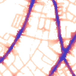 Daytime road noise heatmap for SW8 2EB
