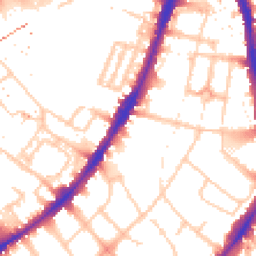 Daytime road noise heatmap for SW8 2PR