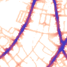 Daytime road noise heatmap for SW8 2PW
