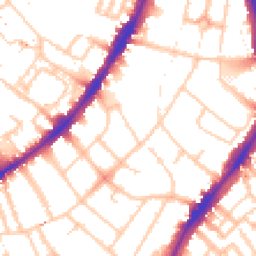 Daytime road noise heatmap for SW8 2PX