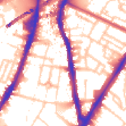 Daytime road noise heatmap for SW8 2TP
