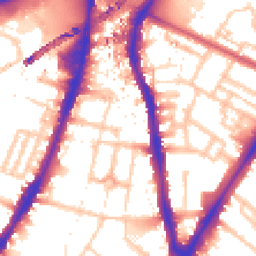Daytime road noise heatmap for SW8 2TZ