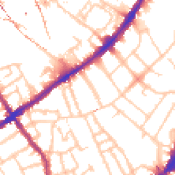 Daytime road noise heatmap for SW8 2XS
