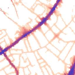Daytime road noise heatmap for SW8 2XT