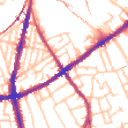 Daytime road noise heatmap for SW8 3AU