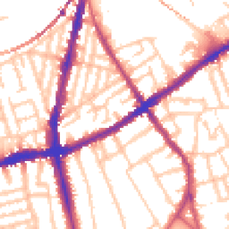 Daytime road noise heatmap for SW8 3BQ
