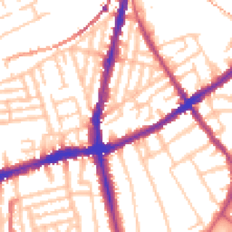 Daytime road noise heatmap for SW8 3BS