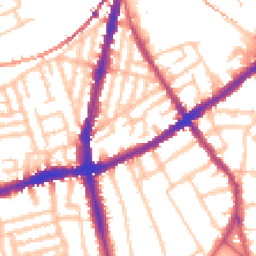 Daytime road noise heatmap for SW8 3DD