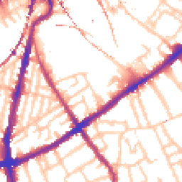 Daytime road noise heatmap for SW8 3EH