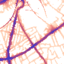 Daytime road noise heatmap for SW8 3EZ