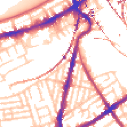 Daytime road noise heatmap for SW8 3QJ