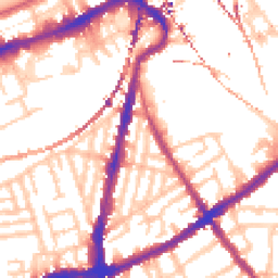 Daytime road noise heatmap for SW8 3SR