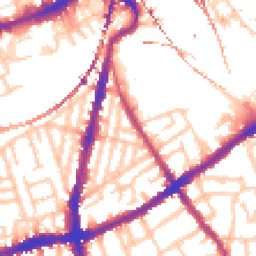 Daytime road noise heatmap for SW8 3TA
