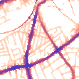 Daytime road noise heatmap for SW8 3TH