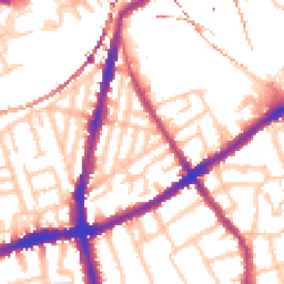 Daytime road noise heatmap for SW8 3TS