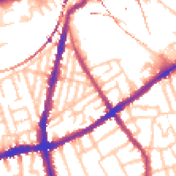 Daytime road noise heatmap for SW8 3TU