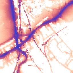 Daytime road noise heatmap for SW8 4AS
