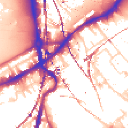 Daytime road noise heatmap for SW8 4BE