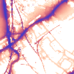 Daytime road noise heatmap for SW8 4DL